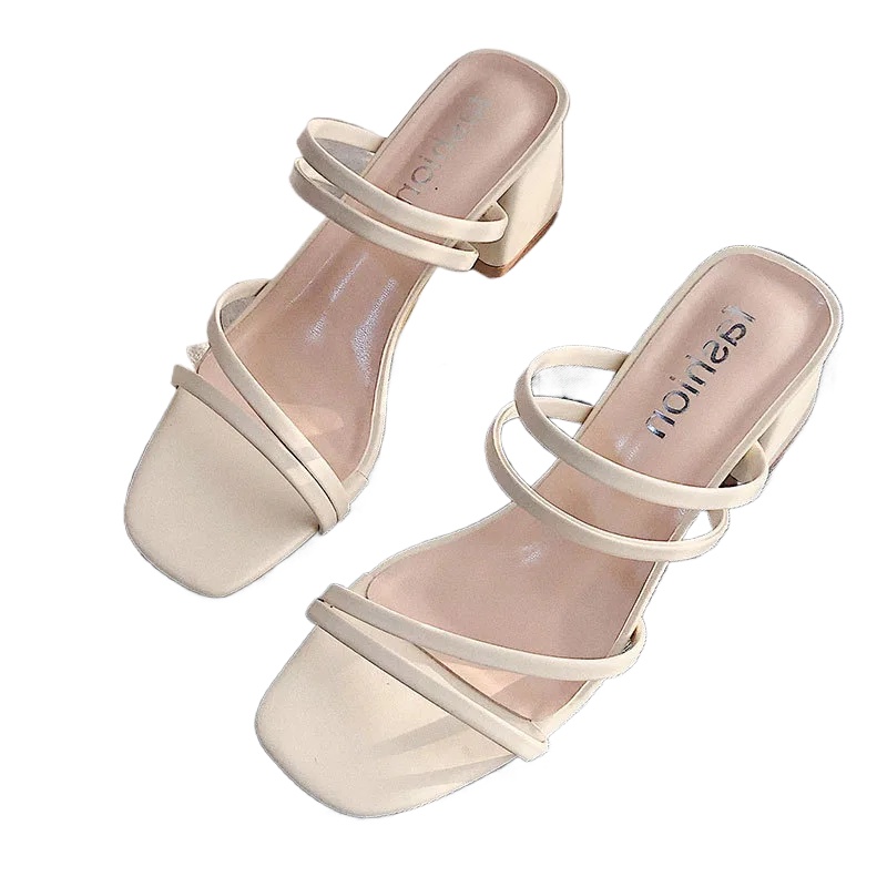 Woman Square Heel Open Toe Ank - Crossfit Lady ulasan dan harga