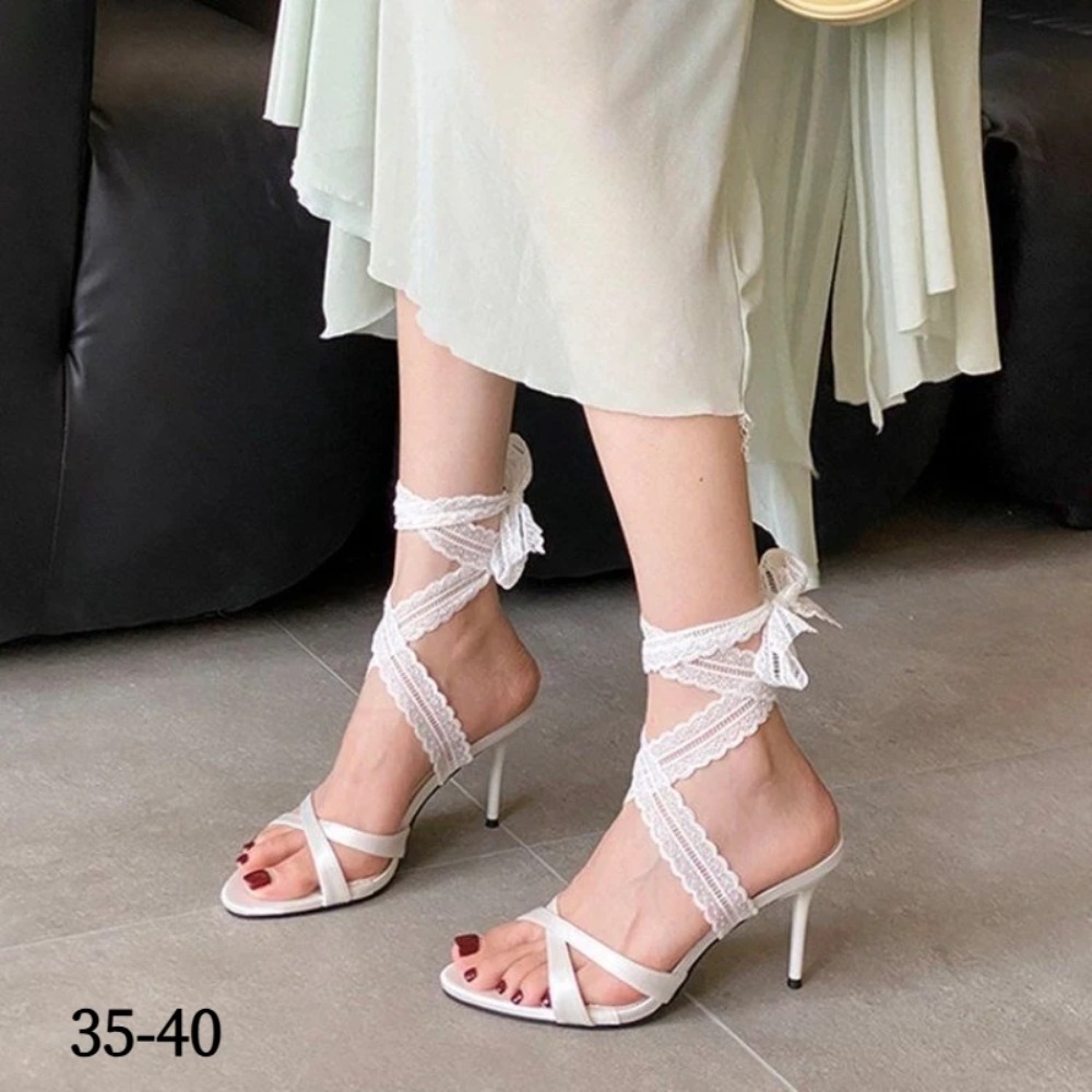 Ladies High Heel Sandals Lace  - Crossfit Lady ulasan dan harga