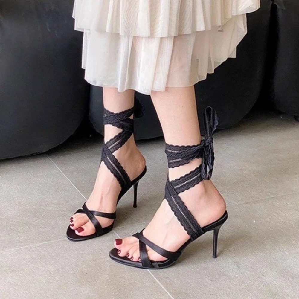 Ladies High Heel Sandals Lace  - Crossfit Lady ulasan dan harga