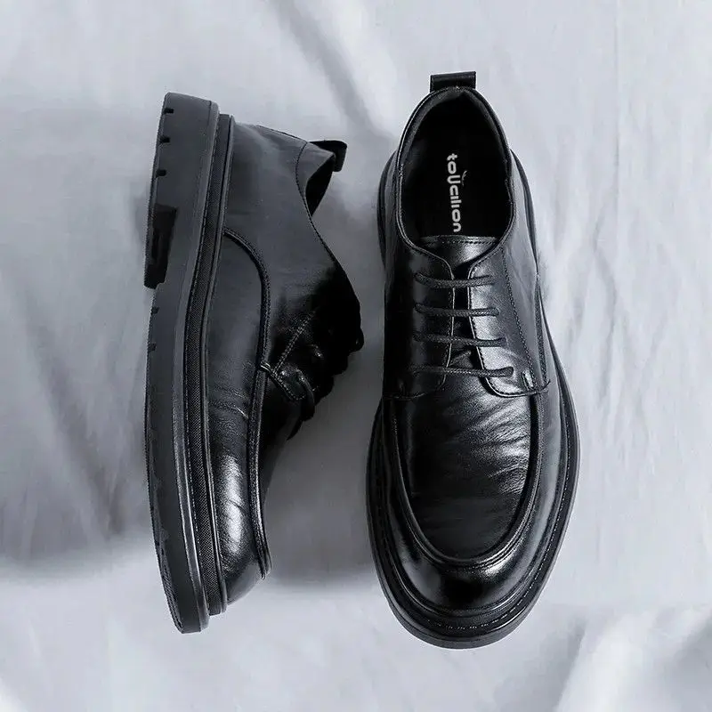 Lace Up Round Toe Men's Leathe - Crossfit Male ulasan dan harga