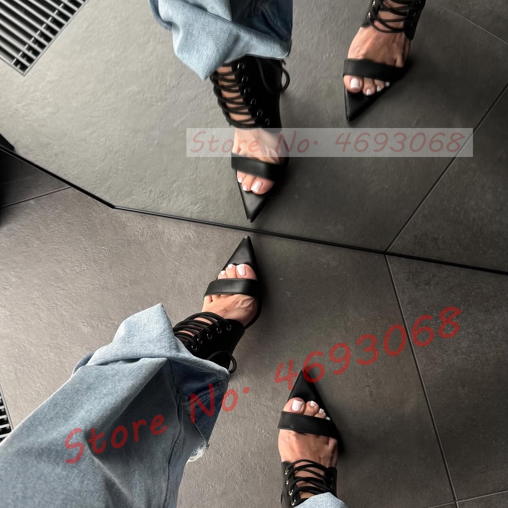Sexy Pointy Toe Cross Tied Hig - Crossfit Lady ulasan dan harga